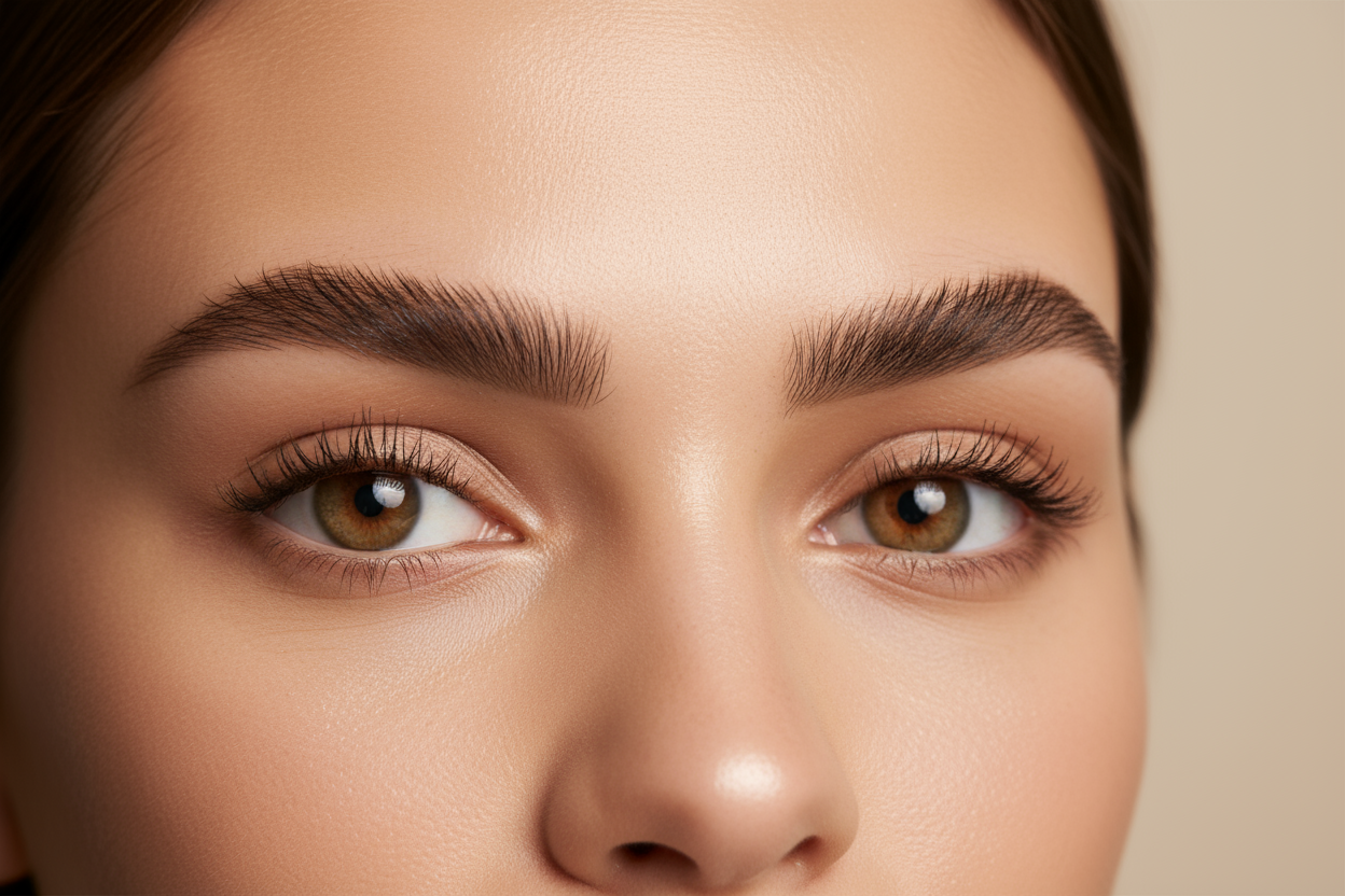 regarde avec beaux sourcils bien dessinés 